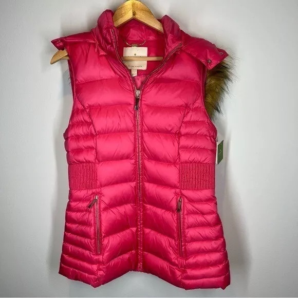 Kate Spade Pink Down Packable Puffer Vest - Picture 3 of 9